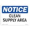 Signmission Safety Sign, OSHA Notice, 10" Height, Rigid Plastic, Clean Supply Area Sign, Landscape OS-NS-P-1014-L-10629 - alternate 1